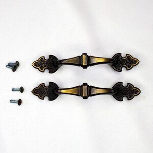 Amerock 1950 Drawer Pull Handle 3-1/2" Centers Hammered French Lily Dark Brass